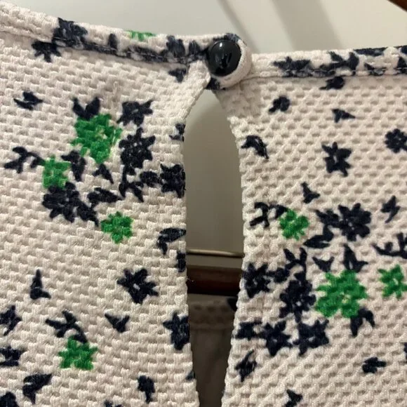 ASOS Design Floral Dress Size 14 3/4 Sleeves Textured Crepe - Picture 4 of 10